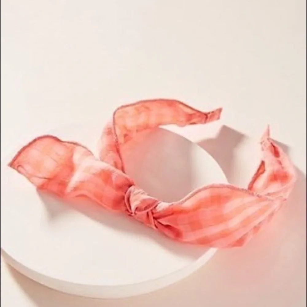 ANTHROPOLOGIE CORAL BOW HEADBAND